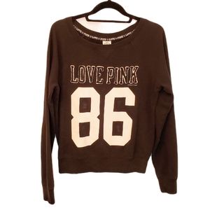 Victoria's Secret Black Crew Neck Sweatshirt Sz S